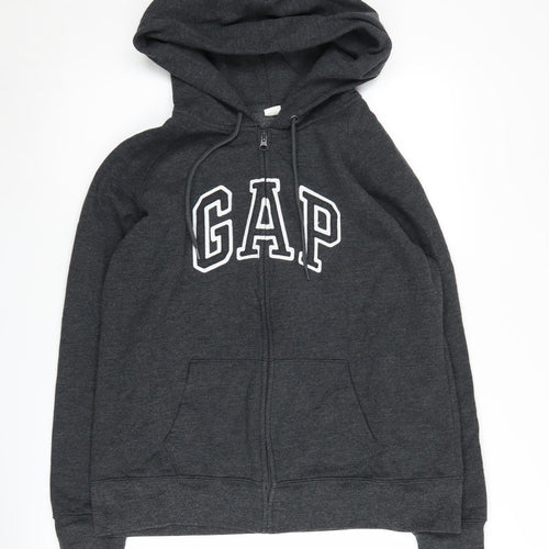 GAP Unisex Grey XL Full Zip Hoodie with Logo