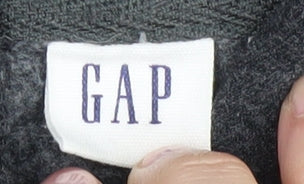 GAP Unisex Grey XL Full Zip Hoodie with Logo