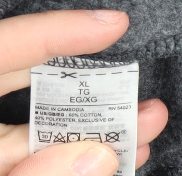GAP Unisex Grey XL Full Zip Hoodie with Logo