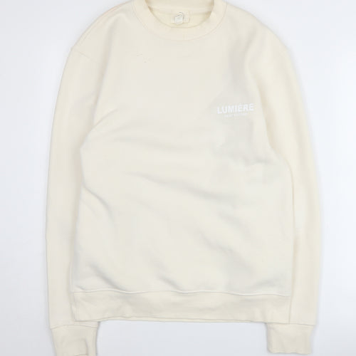 River Island Ivory Unisex Pullover Sweatshirt S