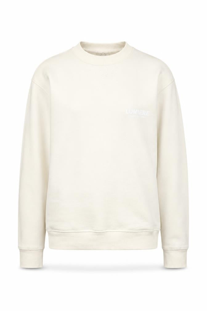 Front view of River Island Ivory unisex pullover sweatshirt s