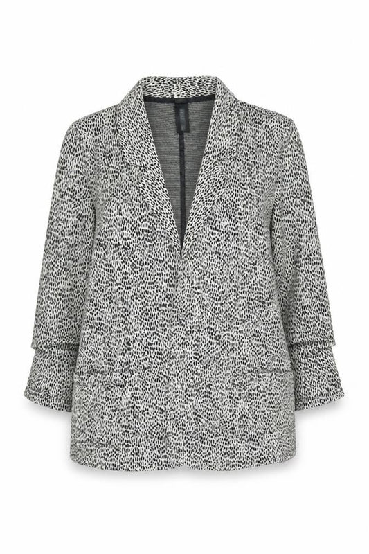 Front view of Next Women's Grey Animal Print Blazer, size 14