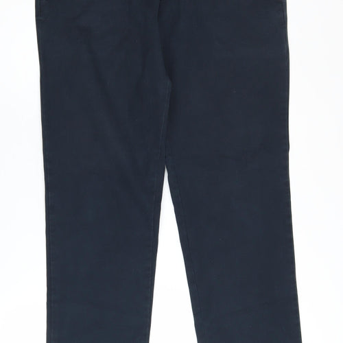 Next Men's Black Chino Trousers 36R with Belt