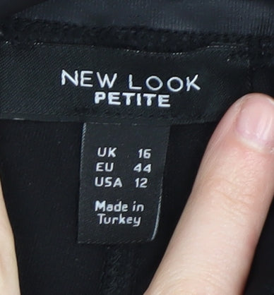 New Look Women's Petite Black Ankle Leggings Size 16