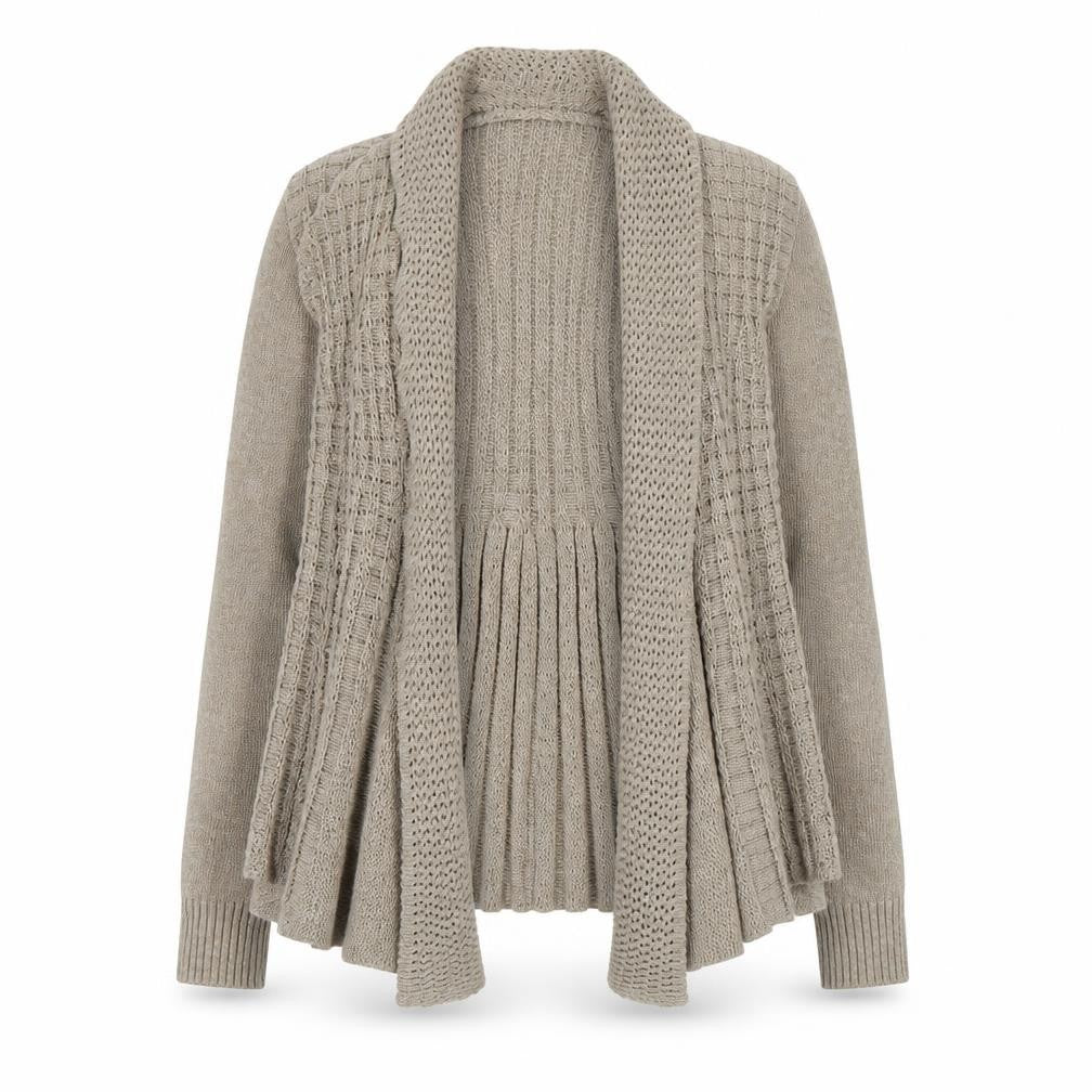 Remel London Women's Beige Cardigan S/M Open-Knit