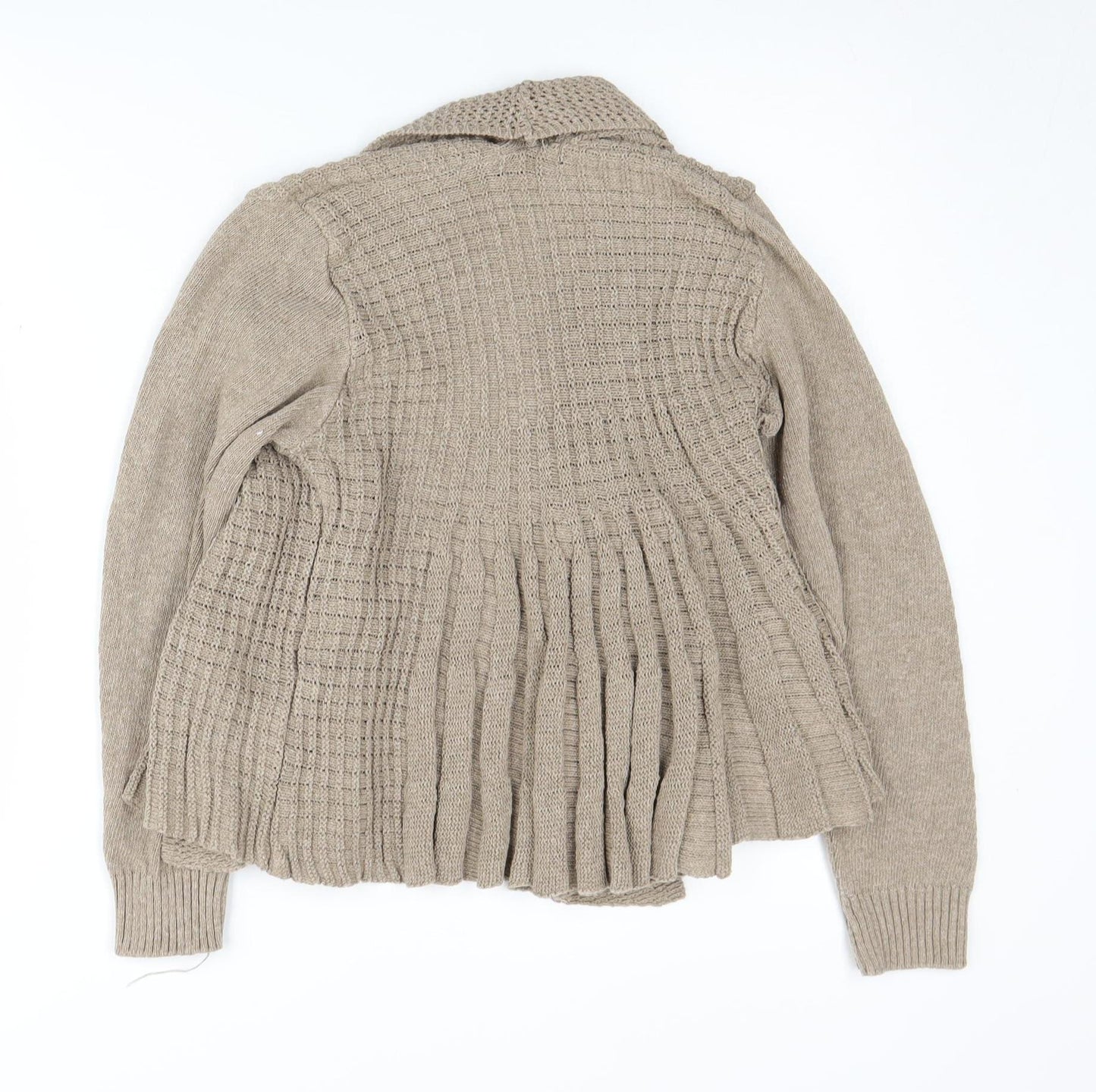 Remel London Women's Beige Cardigan S/M Open-Knit