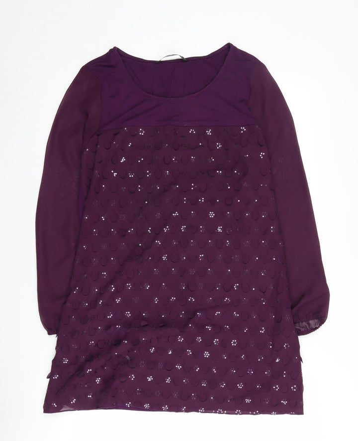 David Emanuel Women’s Purple Tunic Blouse Size 14