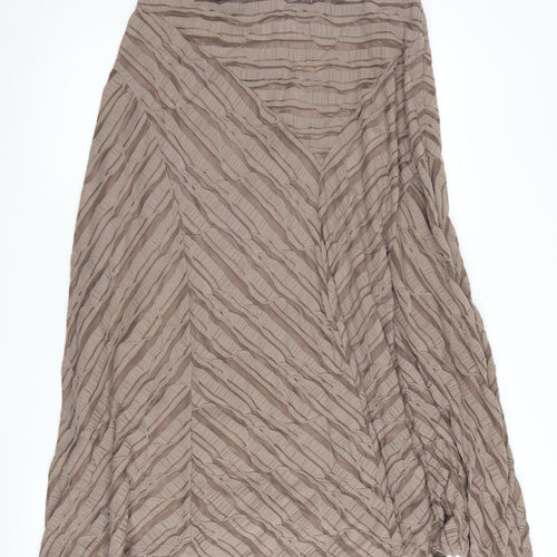 Per Una Women's Brown A-Line Midi Skirt Size 12