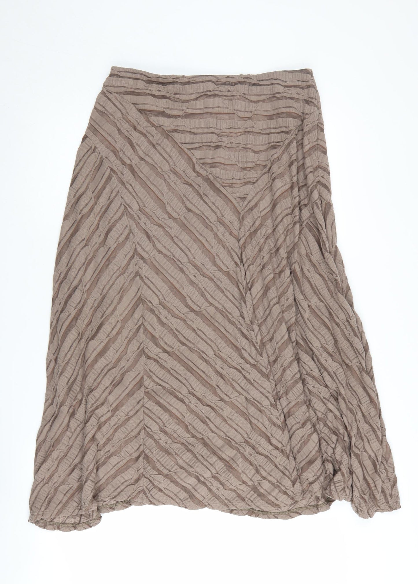 Per Una Women's Brown A-Line Midi Skirt Size 12