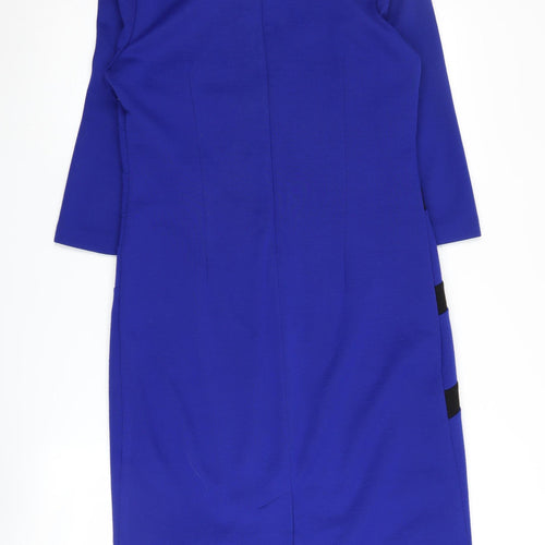 Roman Women's Blue Knee Length Sheath Dress Size 14