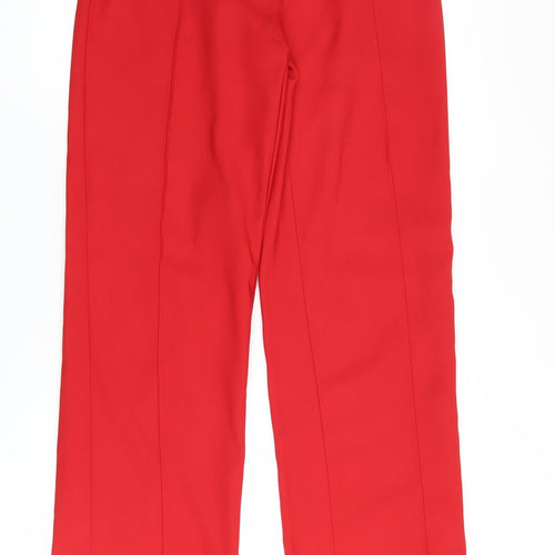 PrettyLittleThing Women’s Red Trousers Size 8 Straight Leg
