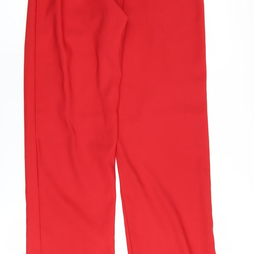 PrettyLittleThing Women’s Red Trousers Size 8 Straight Leg