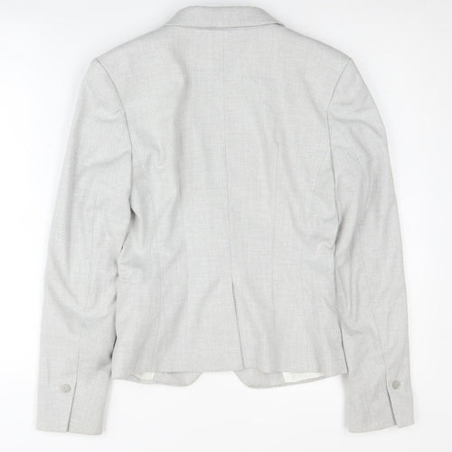 H&M Women's Grey Blazer UK 6, Regular Fit, Single-Breasted