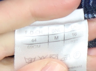 Damart Women's Blue Straight Jeans Size 16 Relaxed Fit