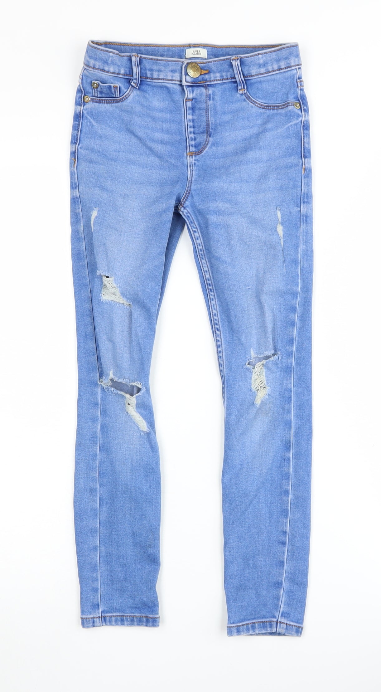 River Island Girls Blue Skinny Jeans 9 Years