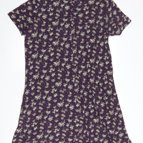 Fat Face Women's Purple Floral Shift Dress Size 14