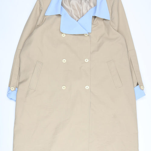 XIJIANGONI Women's Beige Trench Coat 5XL Relaxed Fit