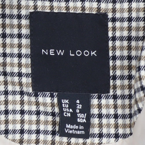 New Look Women's Multicoloured Check Blazer, Size 4