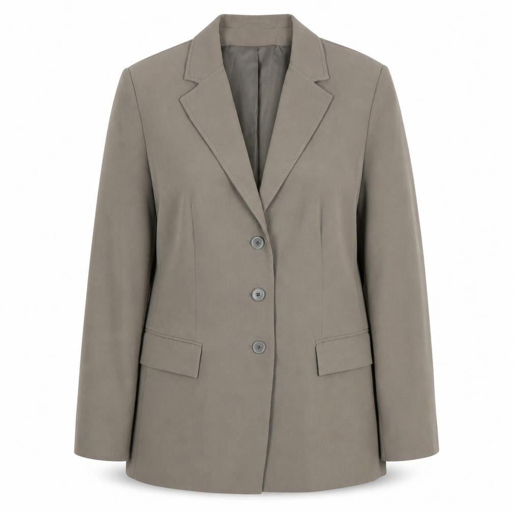 Front view of Klass Collection Women's Grey Blazer, size 16, Business