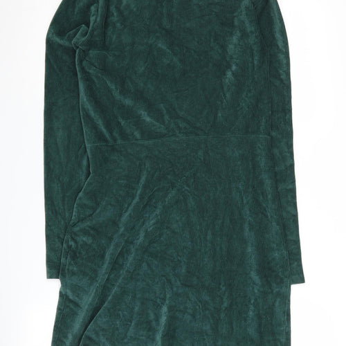 Pull & Bear Women's Green Bodycon Dress, Size L