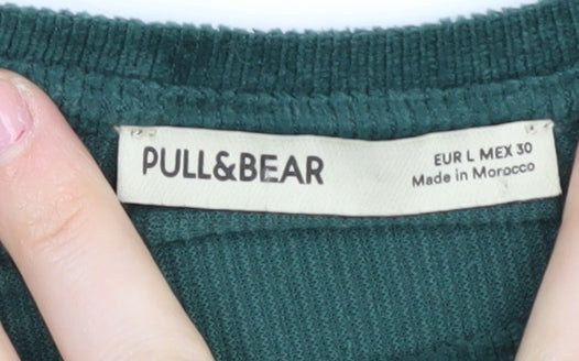 Pull & Bear Women's Green Bodycon Dress, Size L