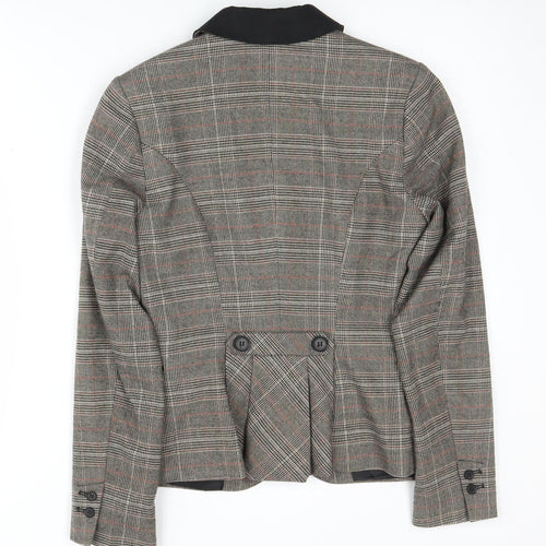 H&M Women's Check Blazer Multicoloured Size 6