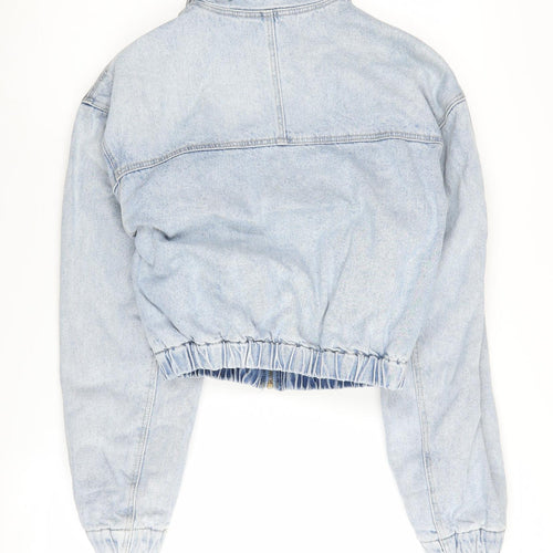 Tally Weijl Women's Blue Bomber Jacket S Cropped