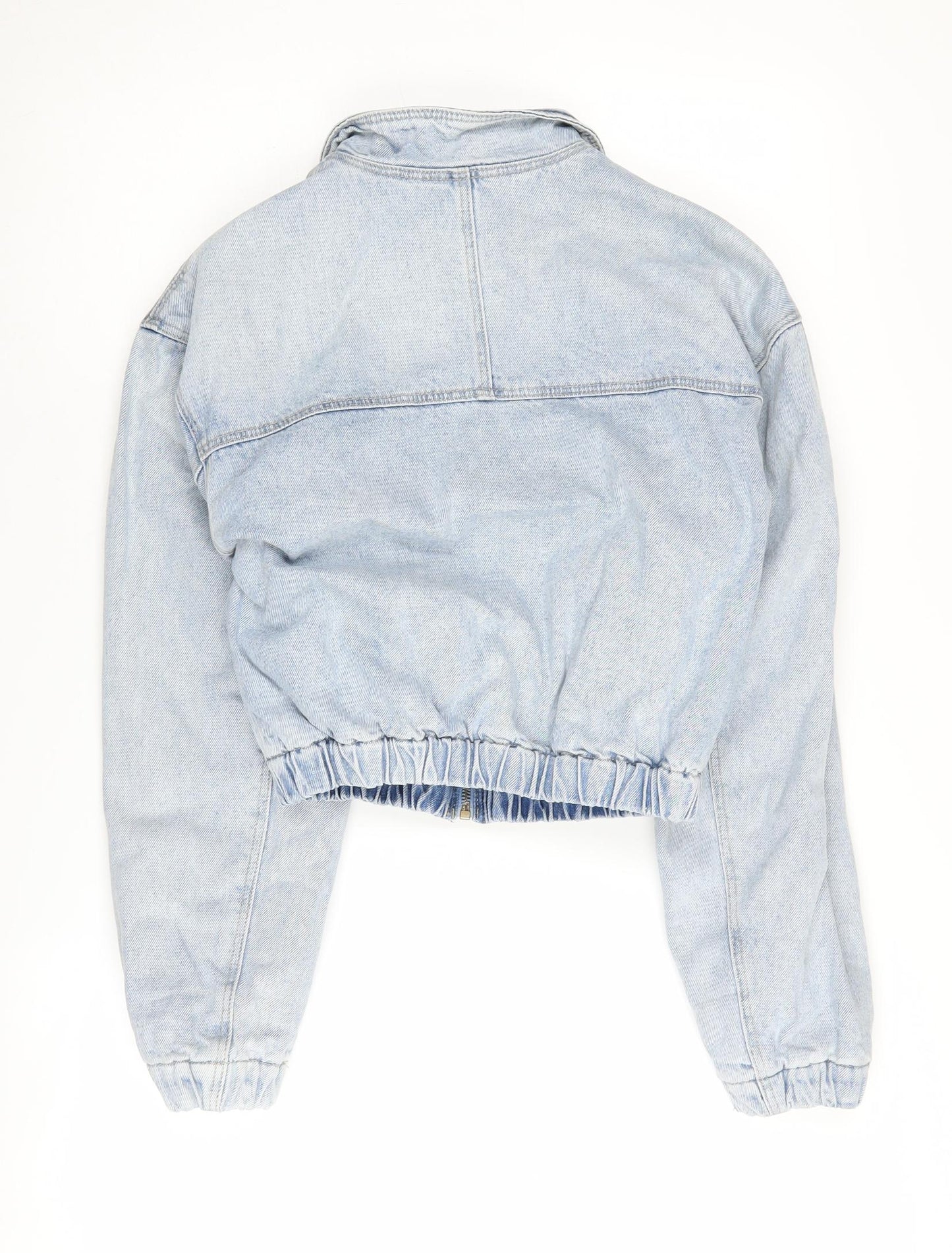Tally Weijl Women's Blue Bomber Jacket S Cropped