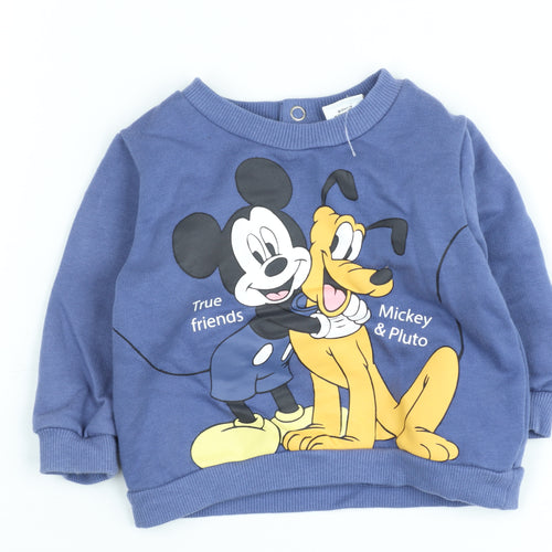 Disney Baby Blue Mickey & Pluto Jumper, 0-3 Months, Unisex