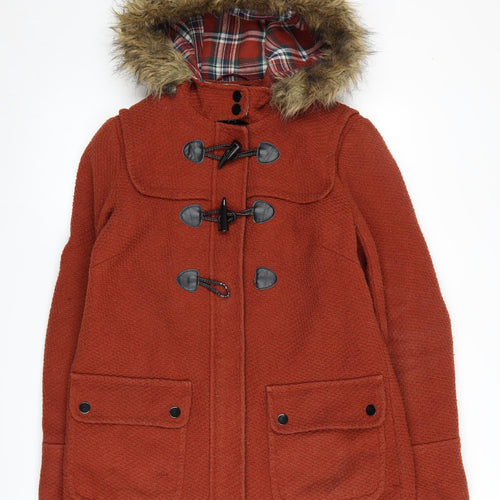 New Look Women's Rust Parka Coat, Size 10