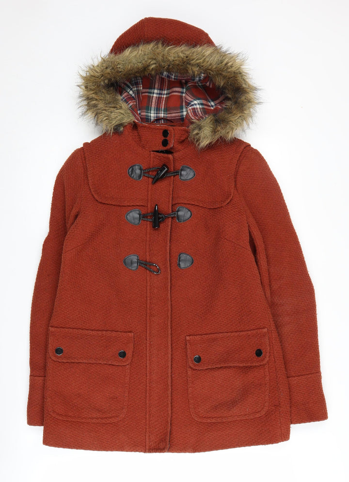New Look Women's Rust Parka Coat, Size 10