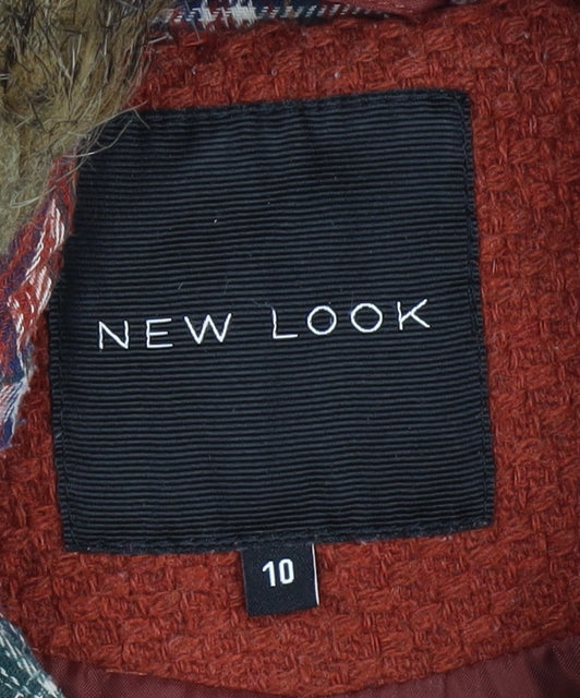 New Look Women's Rust Parka Coat, Size 10