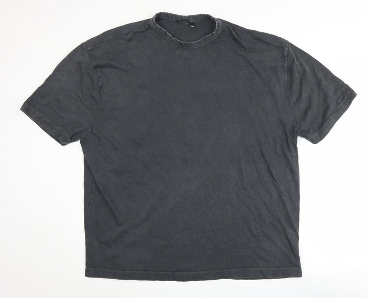 ASOS Men's Black Graphic Tee, Size L, Cotton, Excellent Condition