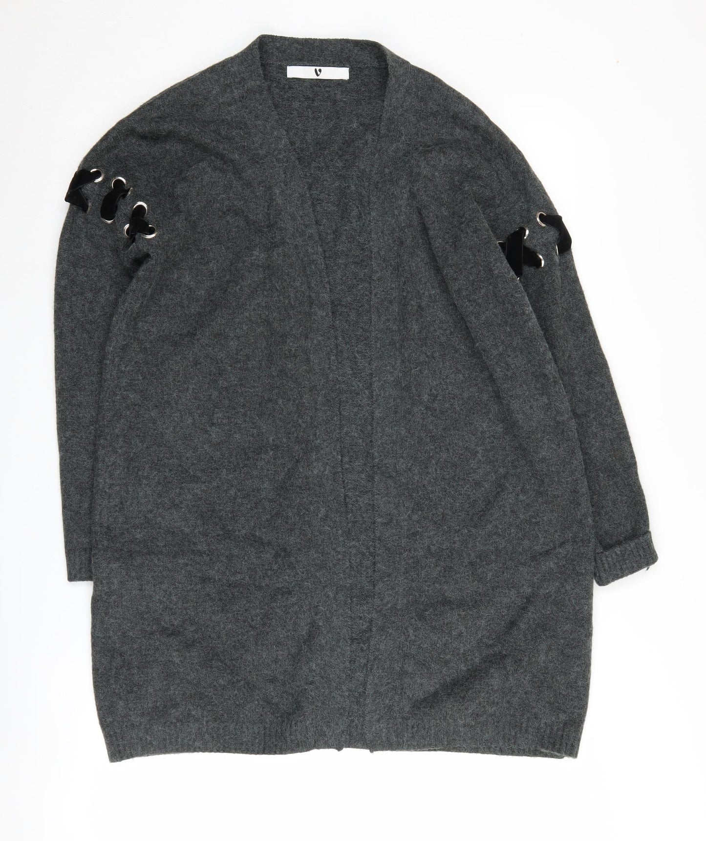 V by Very Women's Grey Cardigan Size 8 Long Sleeve