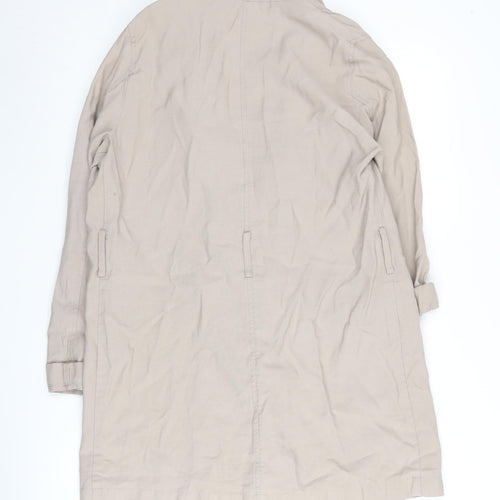 New Look Women's Beige Mid-Length Overcoat - Size 10