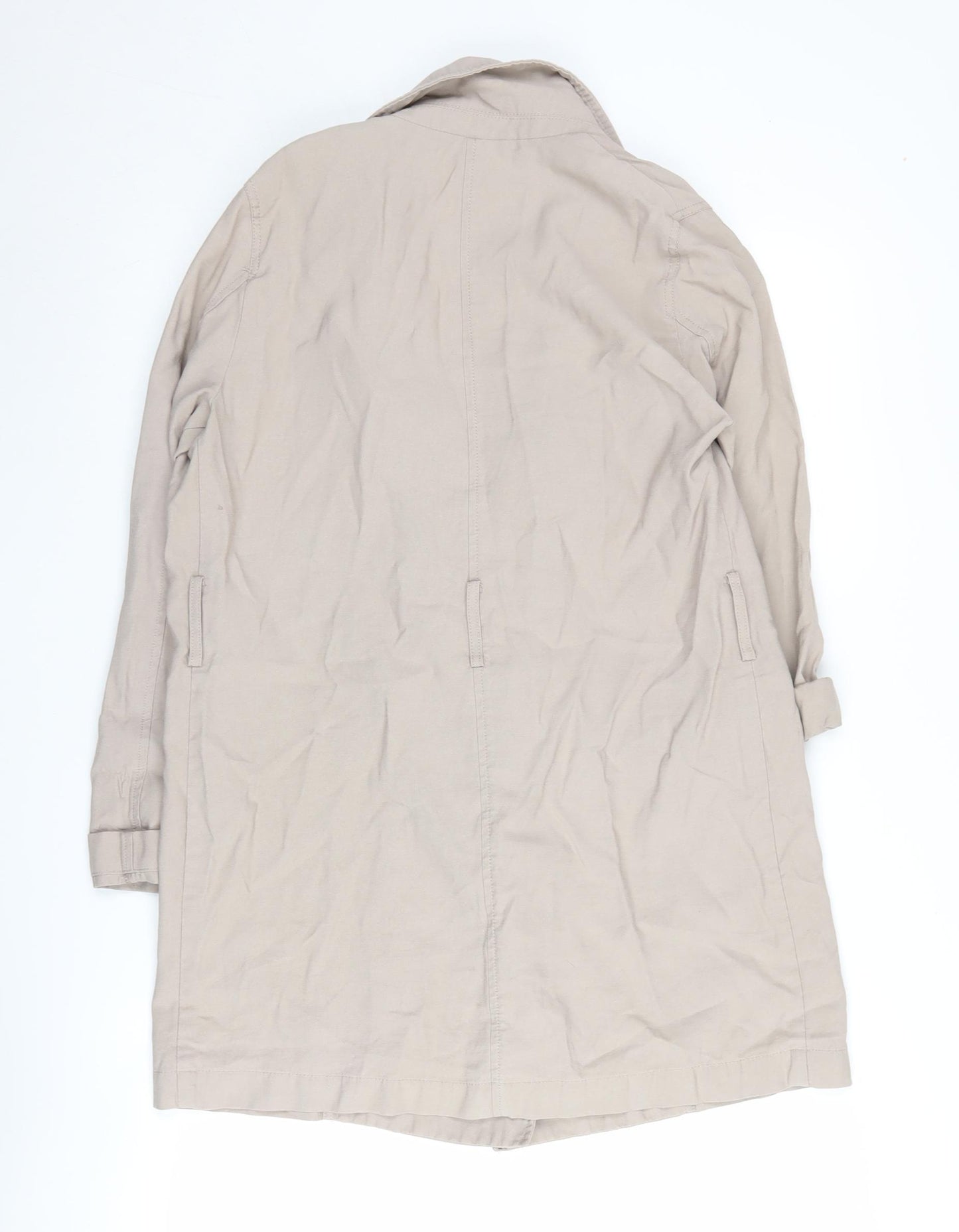 New Look Women's Beige Mid-Length Overcoat - Size 10