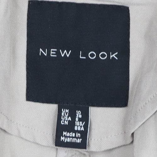 New Look Women's Beige Mid-Length Overcoat - Size 10