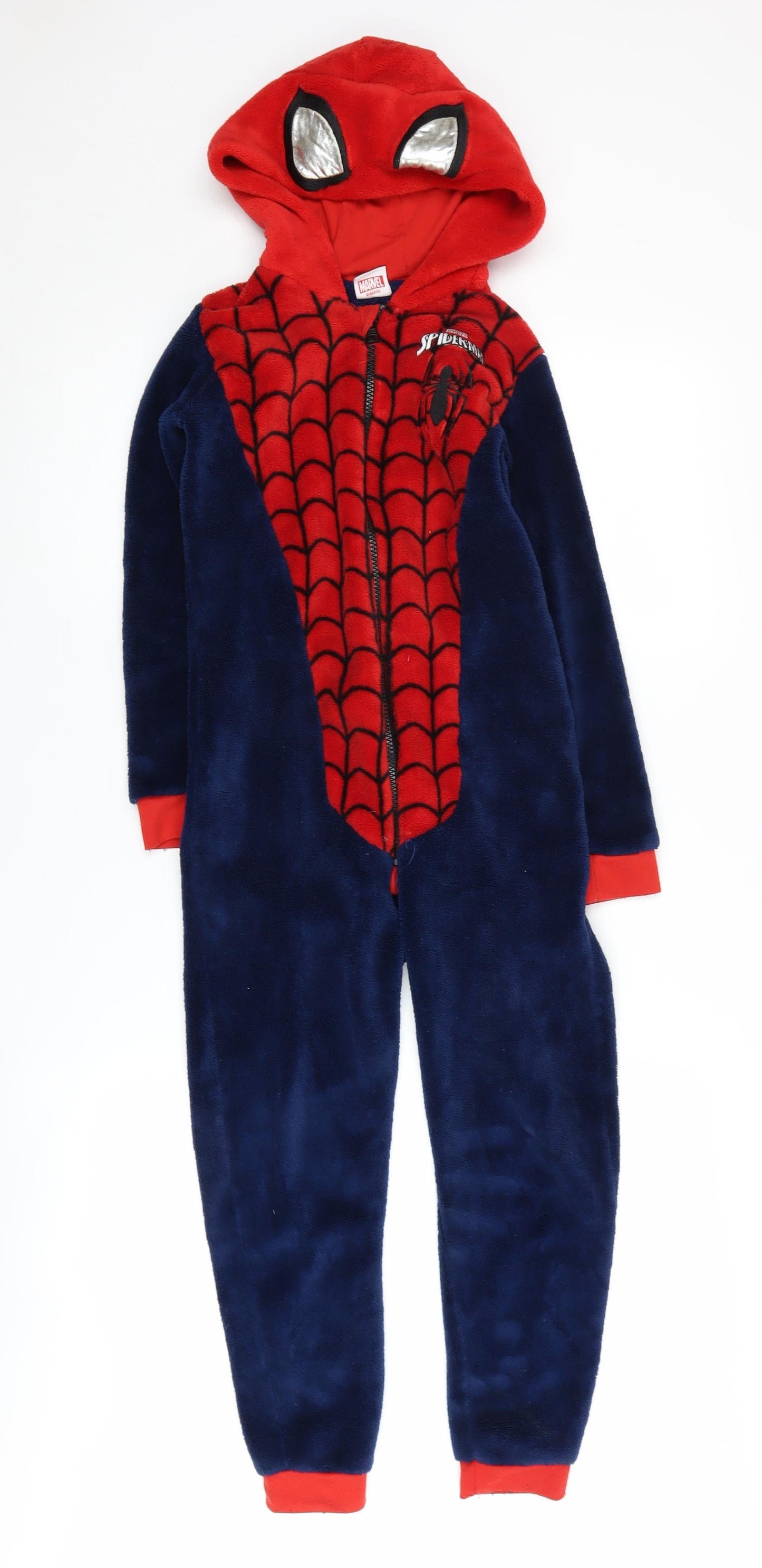 Nutmeg Boys Spider-Man Fleece One Piece, 8-9 Years, Hooded
