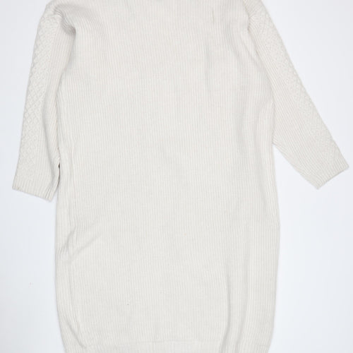 Marks and Spencer Women's White Cardigan, L, V-Neck