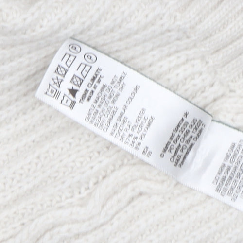 Marks and Spencer Women's White Cardigan, L, V-Neck