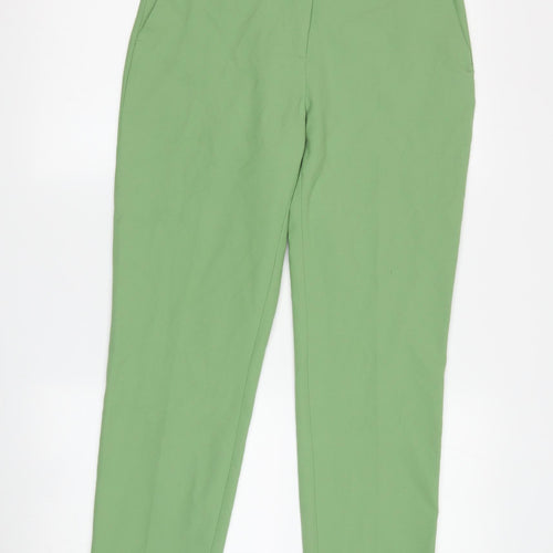 Zara Women's Green Trousers Size 8 Straight Leg