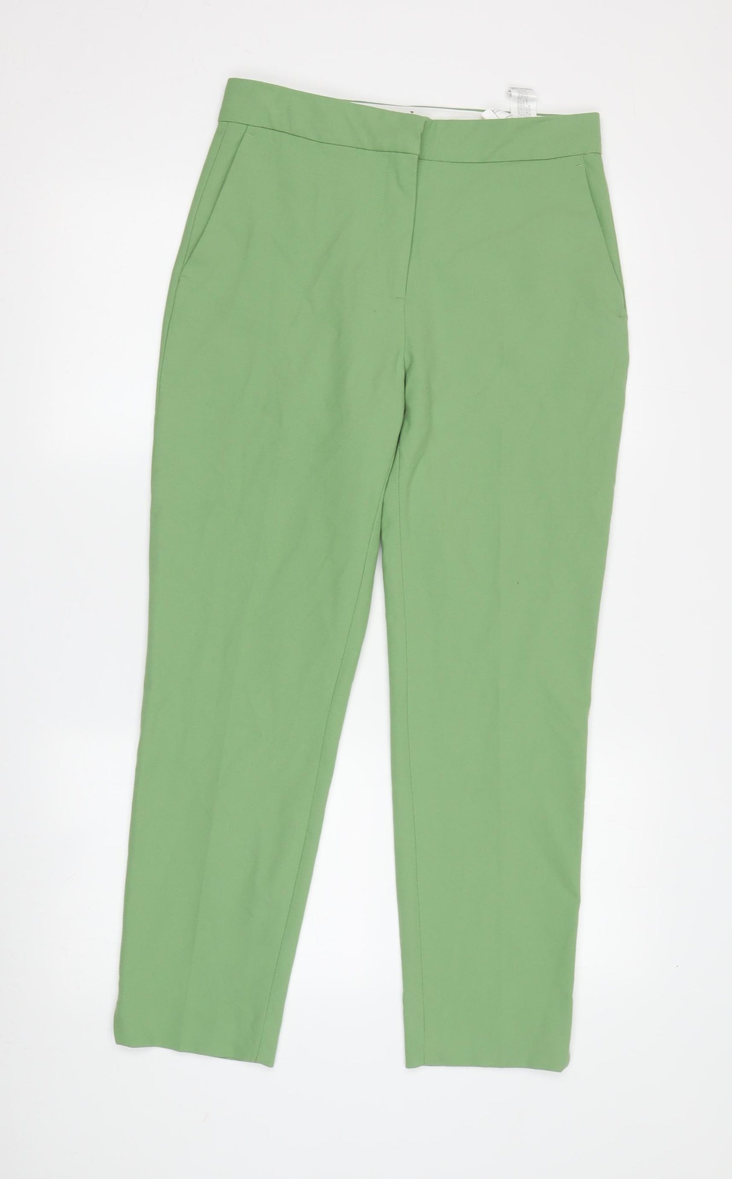 Zara Women's Green Trousers Size 8 Straight Leg