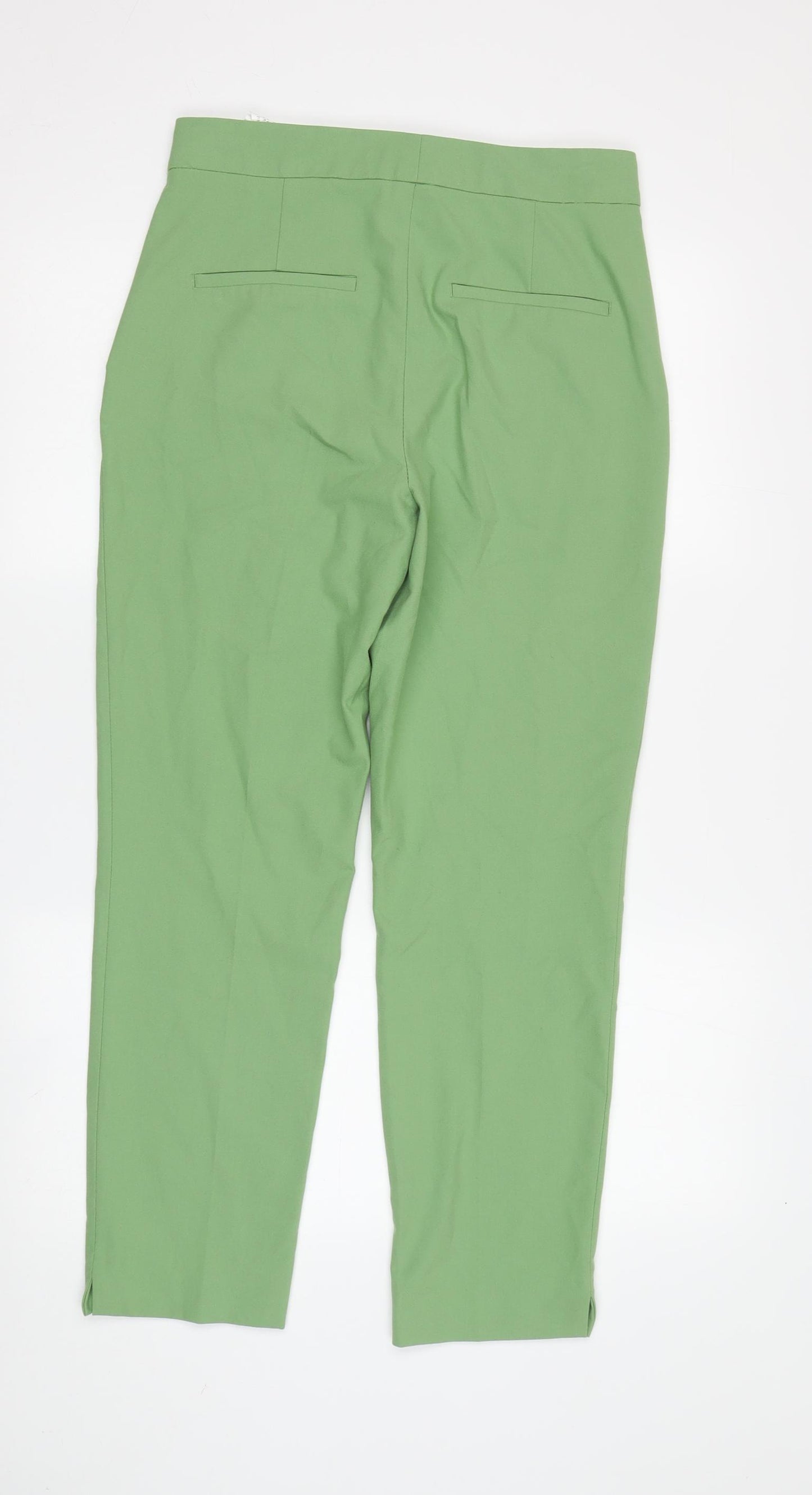 Zara Women's Green Trousers Size 8 Straight Leg