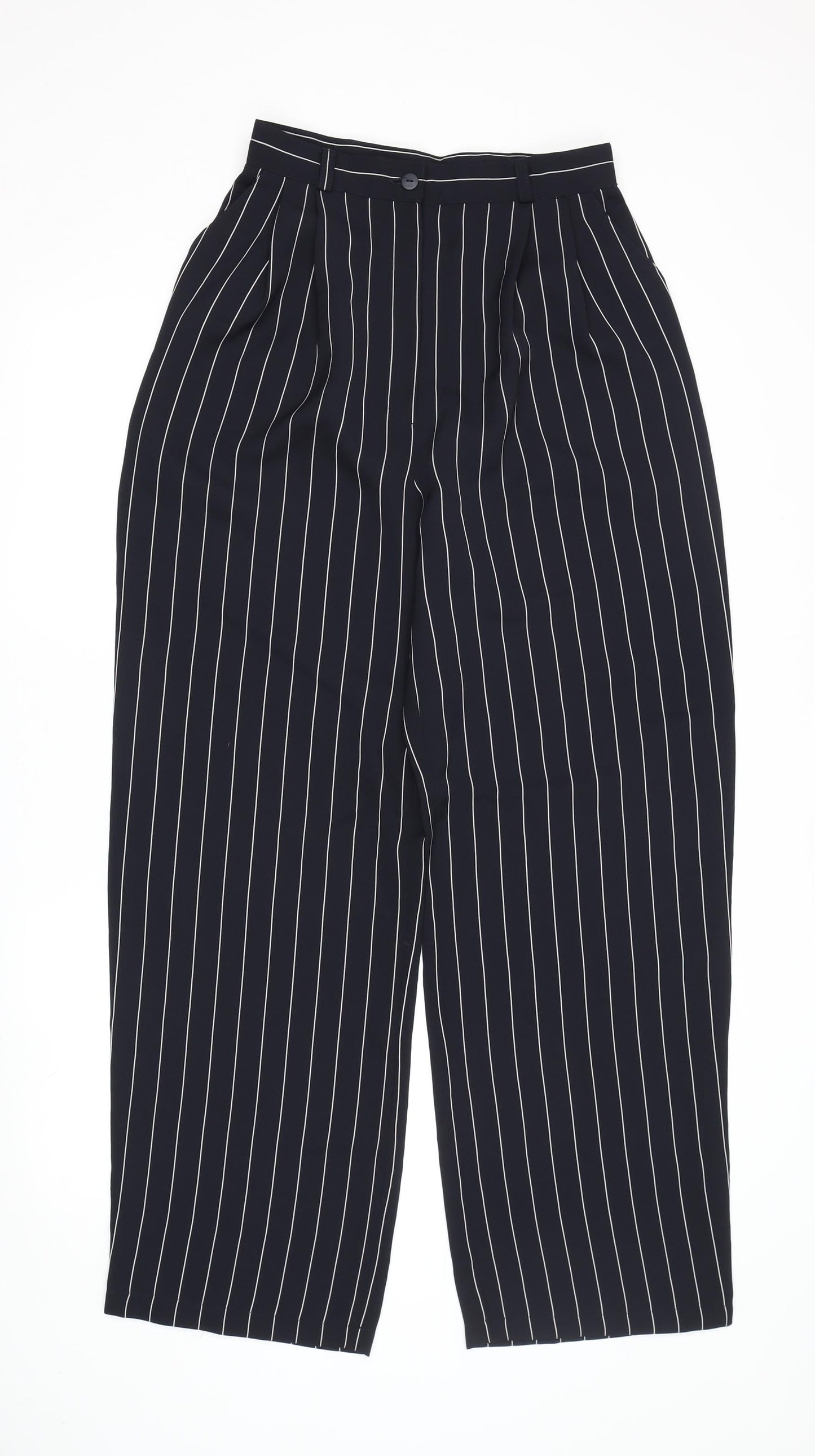 Debenhams Women's Black Striped Trousers, Size 10