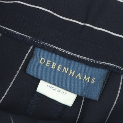 Debenhams Women's Black Striped Trousers, Size 10