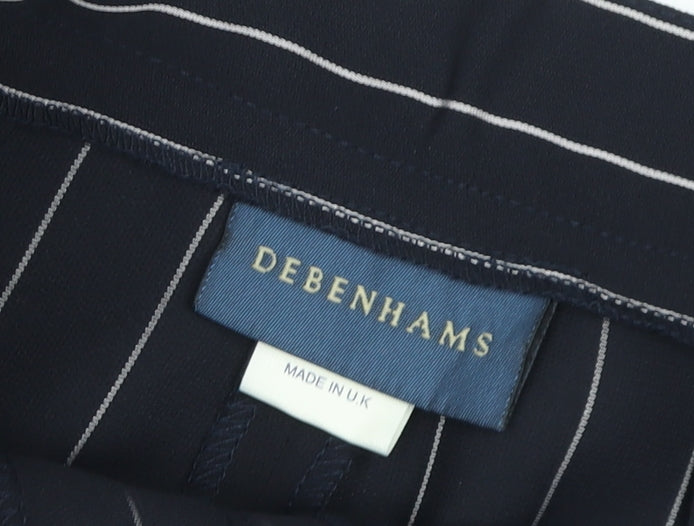 Debenhams Women's Black Striped Trousers, Size 10