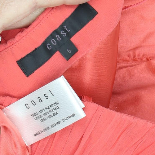 Coast Women’s Red Maxi Dress, Size 6, Strapless