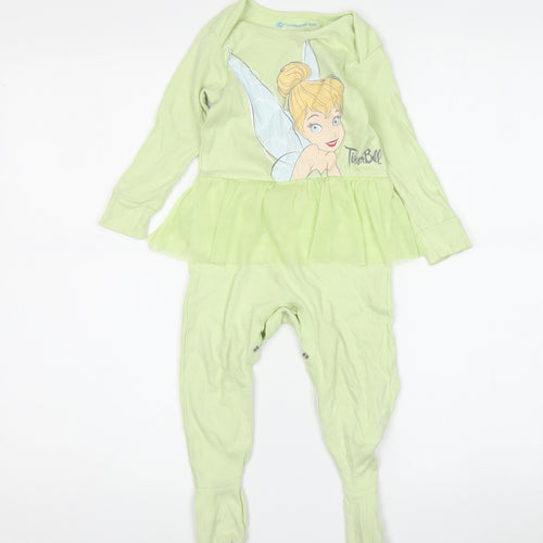 Disney Green Tinker Bell Babygrow 12-18 Months