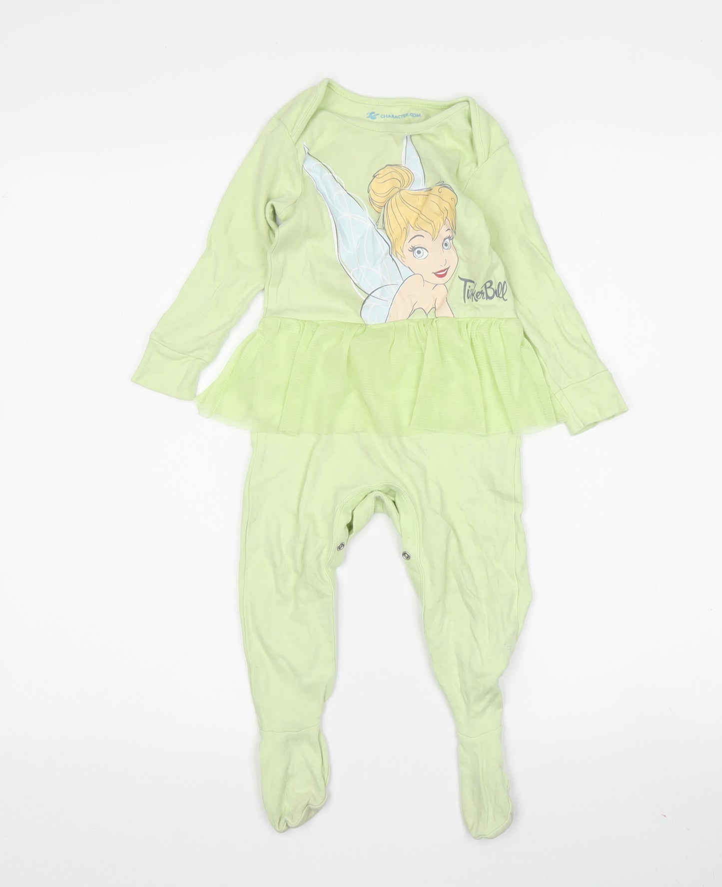 Disney Green Tinker Bell Babygrow 12-18 Months
