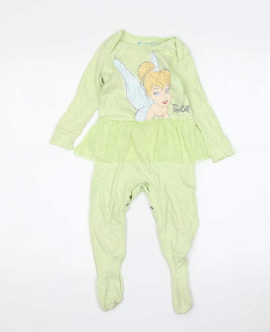 Disney Green Tinker Bell Babygrow 12-18 Months
